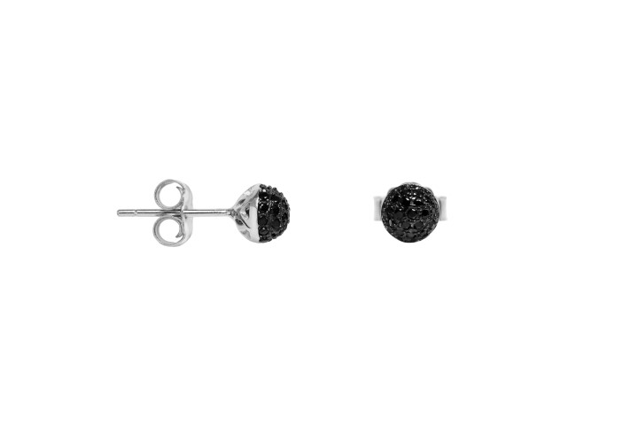 Pendiente plata 925 bola cz 