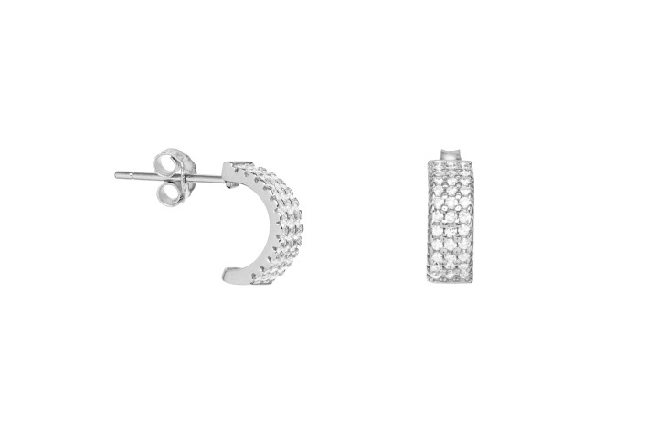 Pendiente plata 925 3 lineas cz presion 