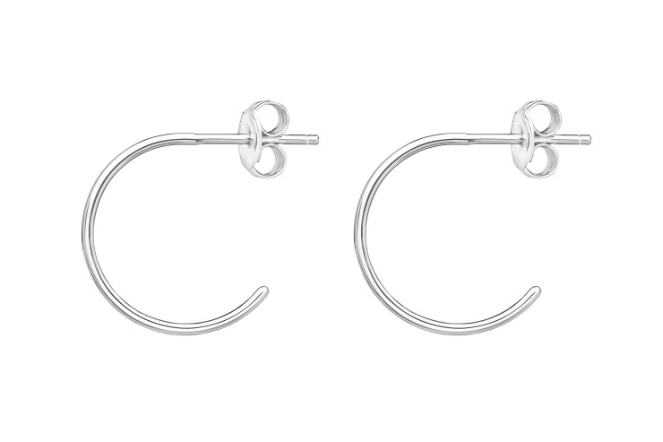 [0940830000PL] Pendiente plata 925 criolla hilo 0.70mm presion (Plata)