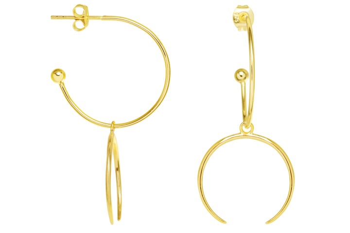 Pendiente plata 925 aro abierto 