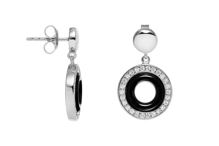 Silver 925 ceramic cz earring