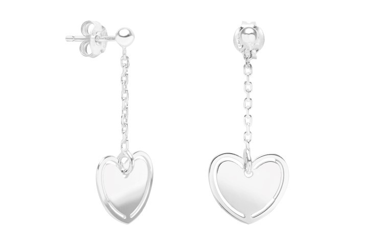 Silver 925 heart earring