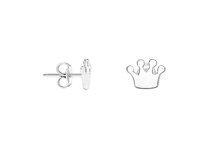 Pendiente plata 925 corona 