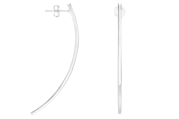 Penidente plata 925 barra curvada