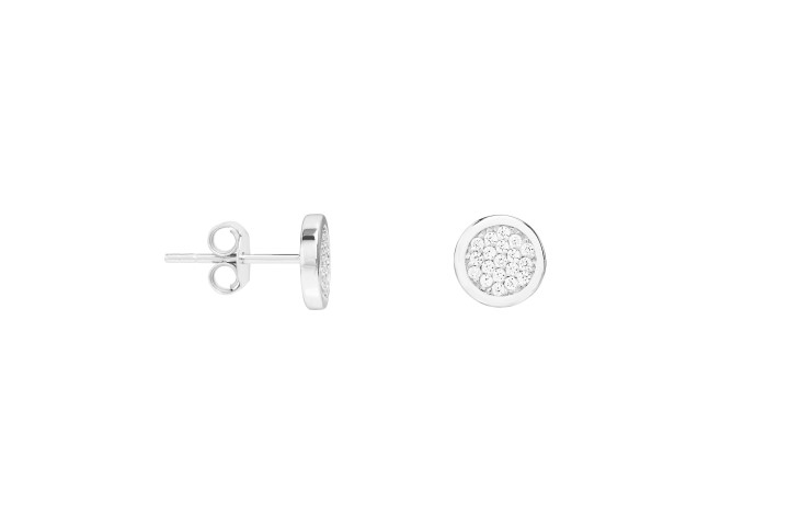 Silver 925 earring rounded cz