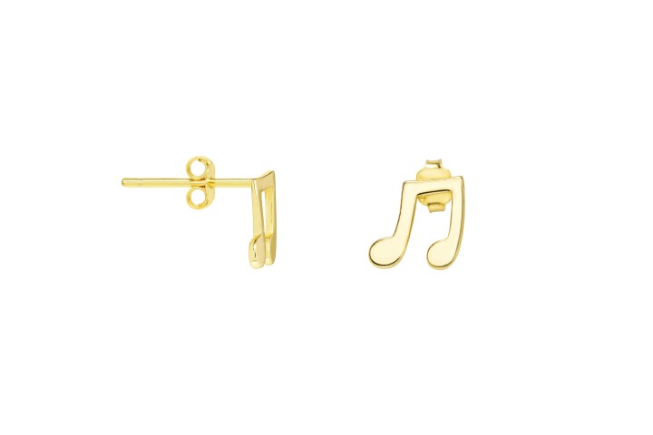 Silver 925 music symbol earring
