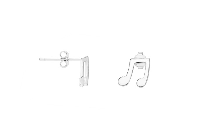 Silver 925 music symbol earring