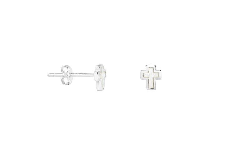 Silver 925 cross earring