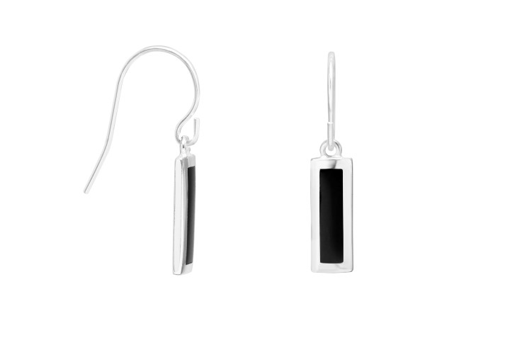 Pendiente plata 925 barra gancho hippie 