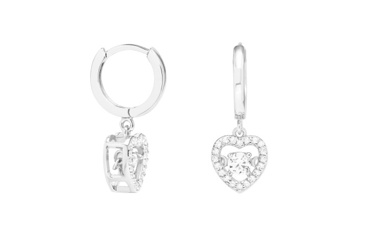 Pendiente plata 925 dancing zirconia 
