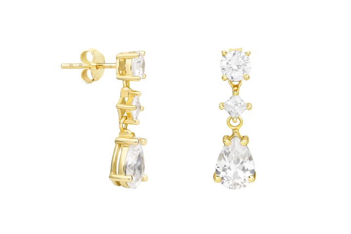 Pendiente plata 925 zirconita