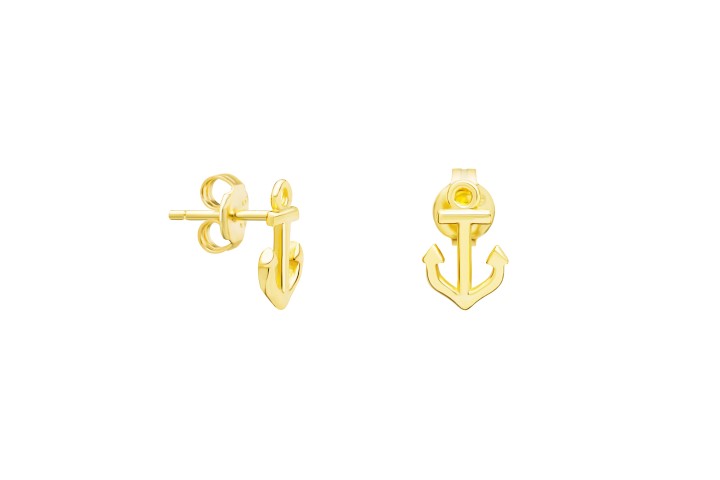 Silver 925 anchor earring