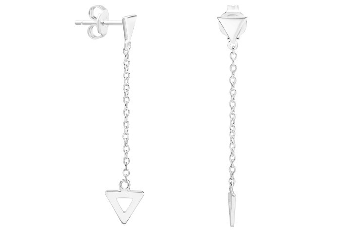 Silver 925 earring heart