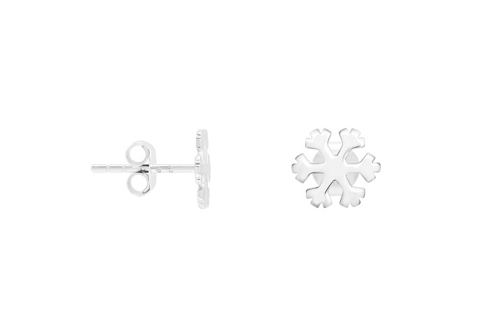 [1057800000PL] Pendienteplata 925 copo de nieve  (Plata)