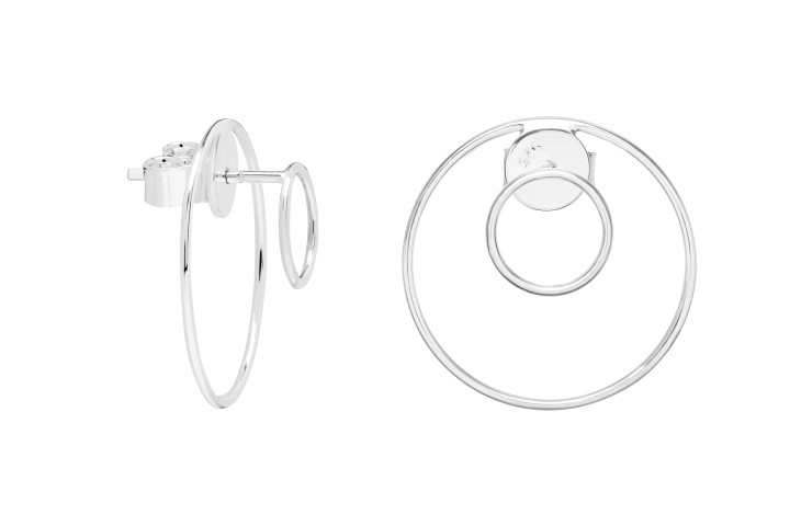 Penidente plata 925 doble circulo 