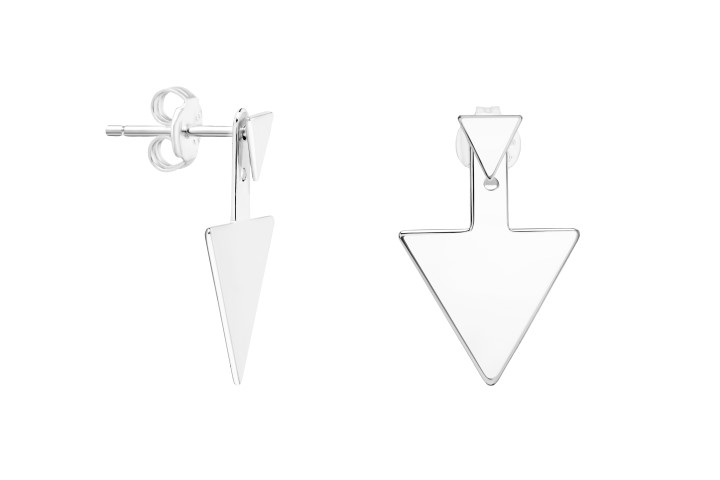Pendiente plata 925 presión doble triangulo 
