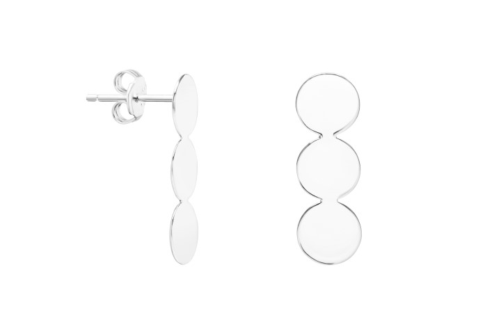 Pendiente plata 925 presión triple círculo