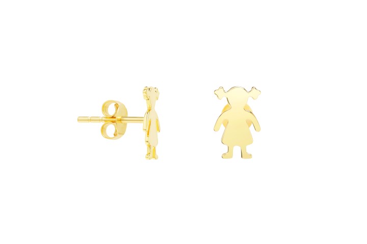 Pendiente plata 925 cierre presión niña 