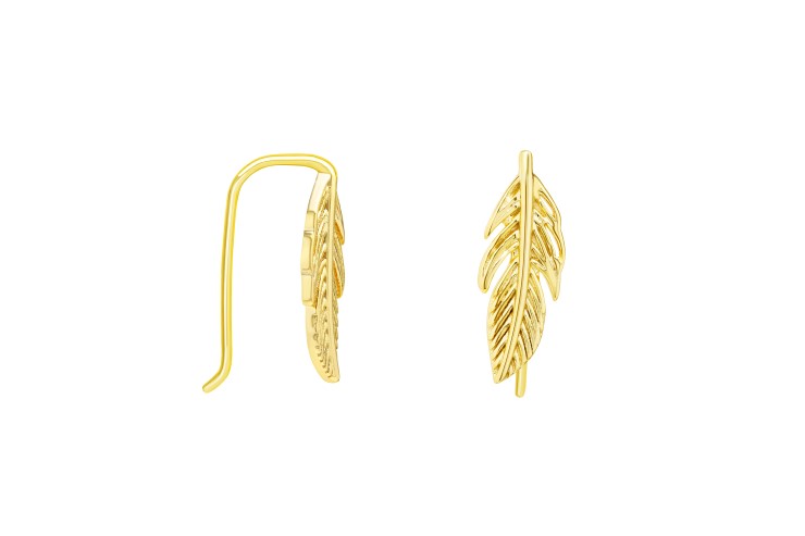 Silver 925  feather earring