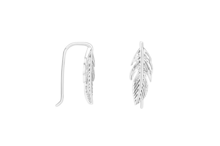 Silver 925  feather earring