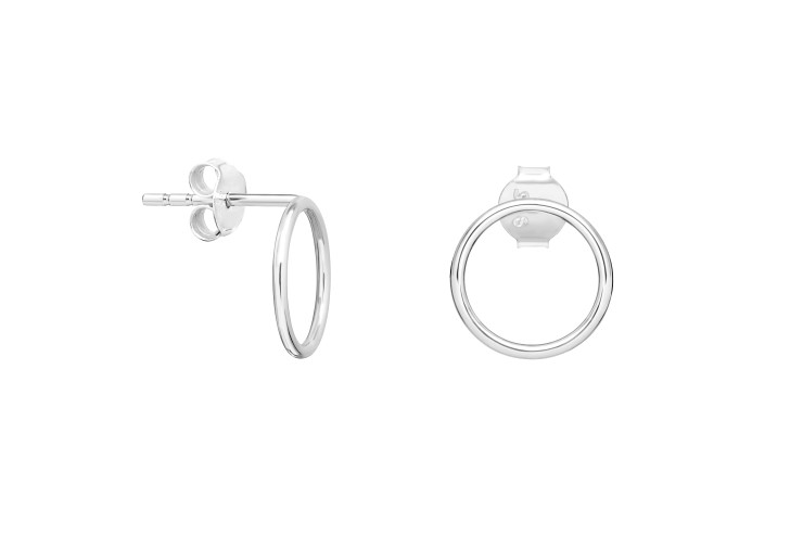 Pendiente plata 925  círculo 