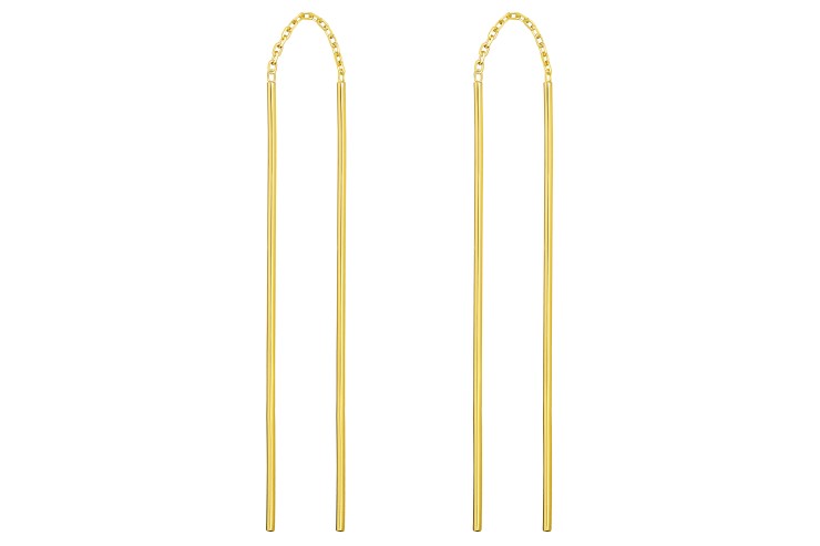 Pendiente plata 925  dos palitos 