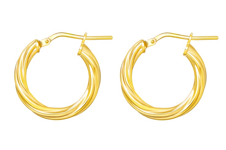 Silver 925 hoop earring