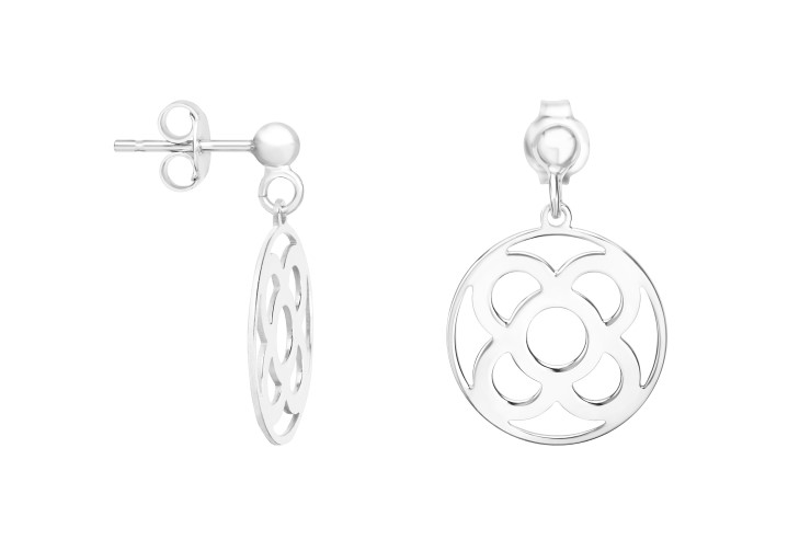 Pendiente plata 925 flor de barcelona 