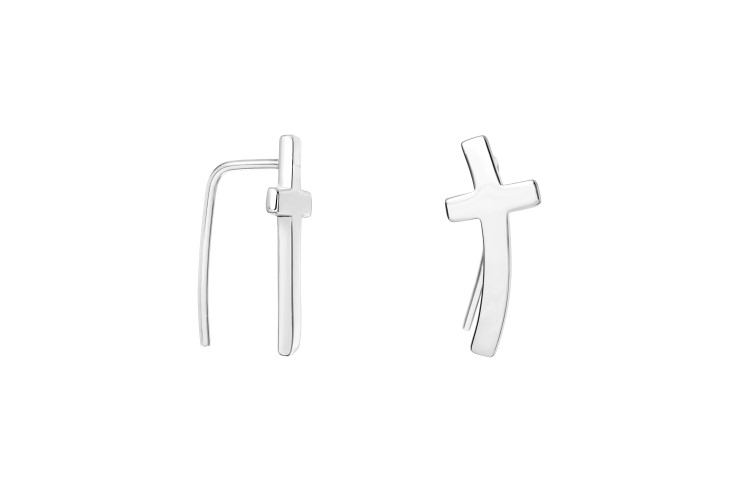 Silver 925 cross earring
