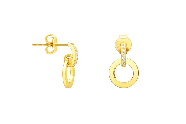 Pendiente plata 925 con zirconita 