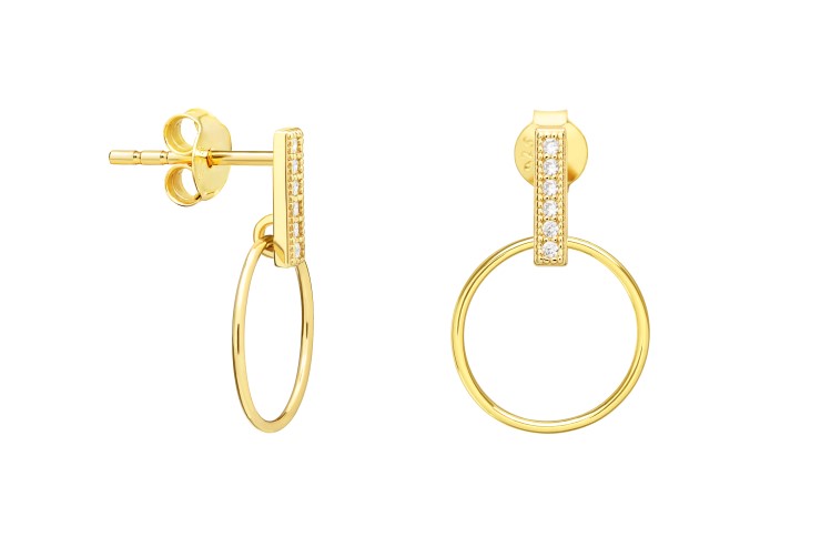 Sterling silver zirconia earring