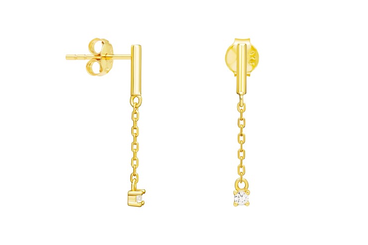 Sterling silver zirconia earring