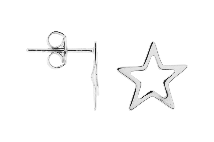 [1098600000PL] Silver 925 star earring (Sterling silver)