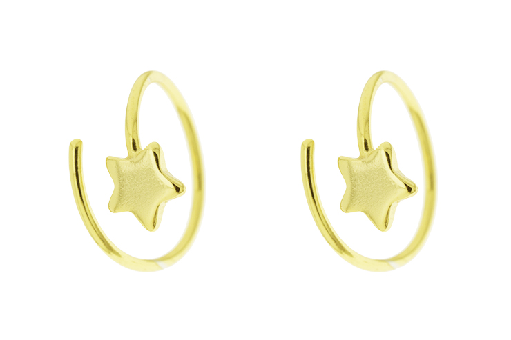 Pendiente plata 925 estrella 