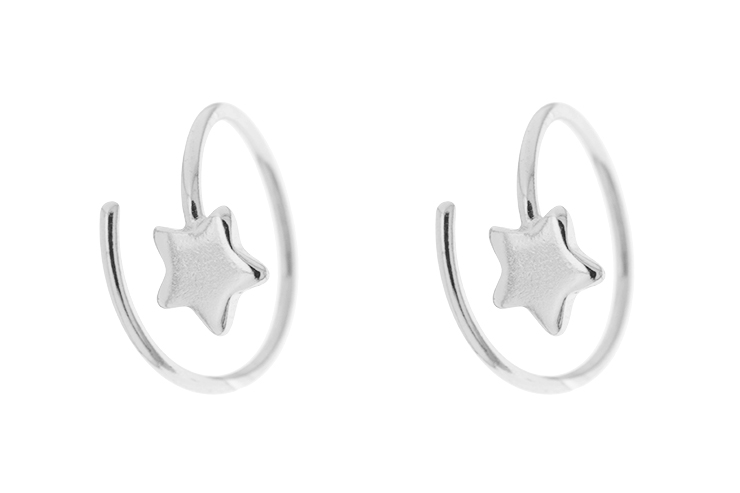 Pendiente plata 925 estrella 