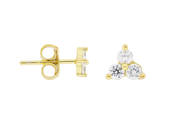 Pendiente plata 925  zirconitas 