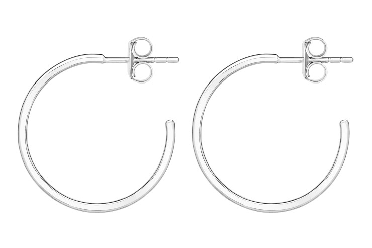 Pendiente plata 925 hilo plano 0.8mm presión