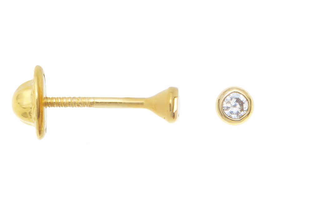 Silver 925 cz baby earring