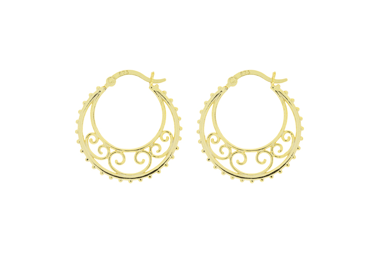 Silver 925 hoop earring