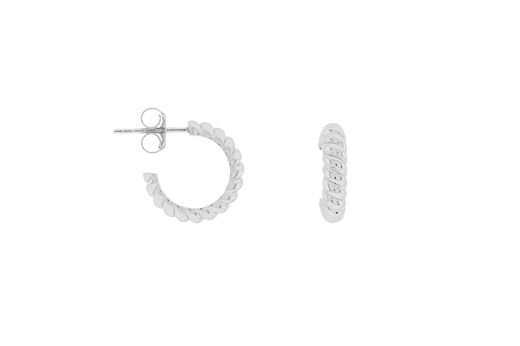 Sterling silver hoop earring
