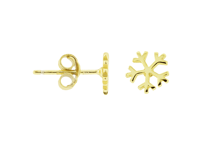 Pendiente plata 925 copo de nieve presión 