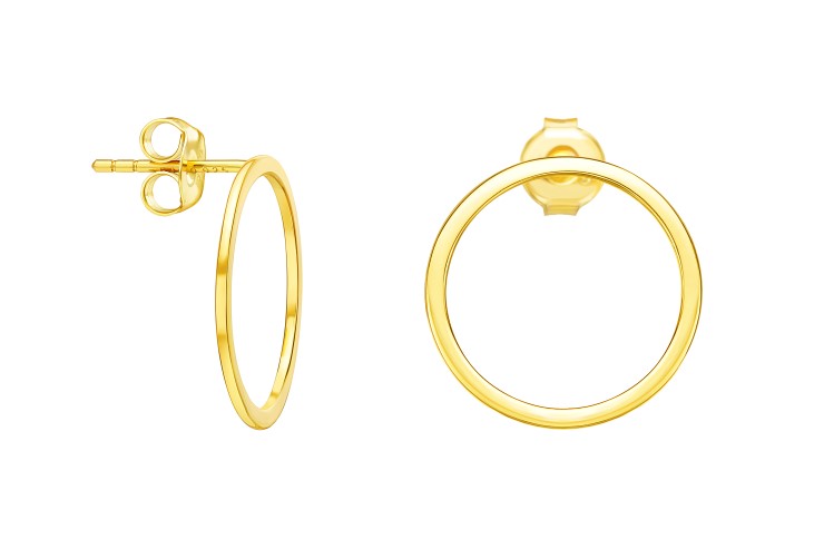 Pendiente plata 925 circulo plano presión 