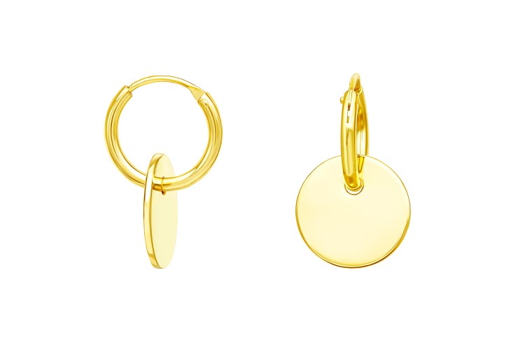 Silver 925 disc earring