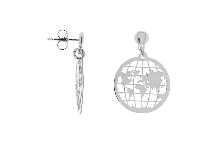 Silver 925 world earring