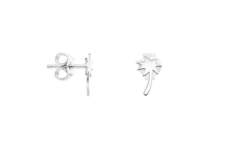 [1201800000PL] Pendiente plata 925 palmera  (Plata)