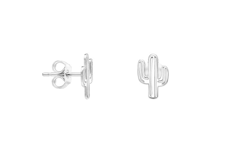 Pendiente plata 925 cactus 