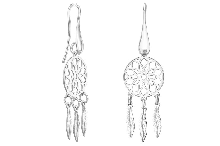 Pendiente plata 925 atrapasueños 