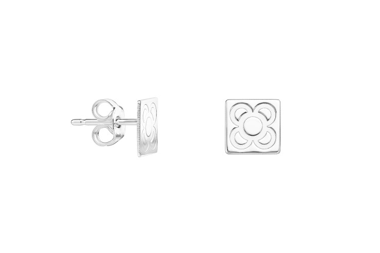 Sterling silver barcelona flower earring