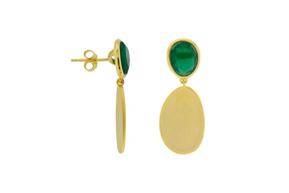 Silver 925 earring semi precious stone