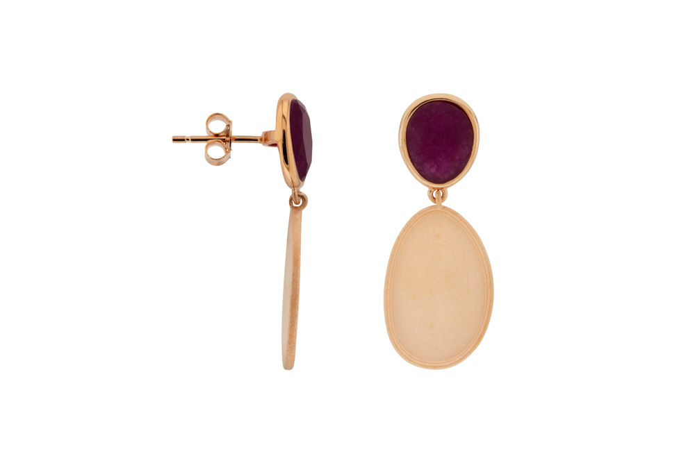 Silver 925 earring semi precious stone